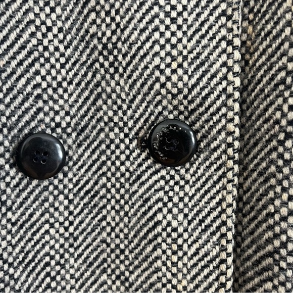 Vintage Wool Blend Coat by Collection Élégante women’s 12 Classic Herringbone - Picture 8 of 14